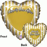 Betallic 21inch Happily Ever After Gold & Silver - Clearance